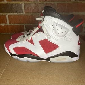 Air Jordan 6 Retro Sneaker Carmine White Black CT8529-106 Size 13